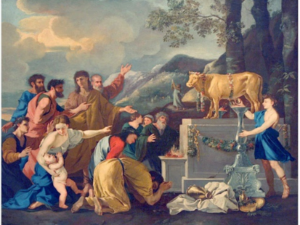 " Adoration du Veau d'or ",Nicolas Poussin (1594-1665)